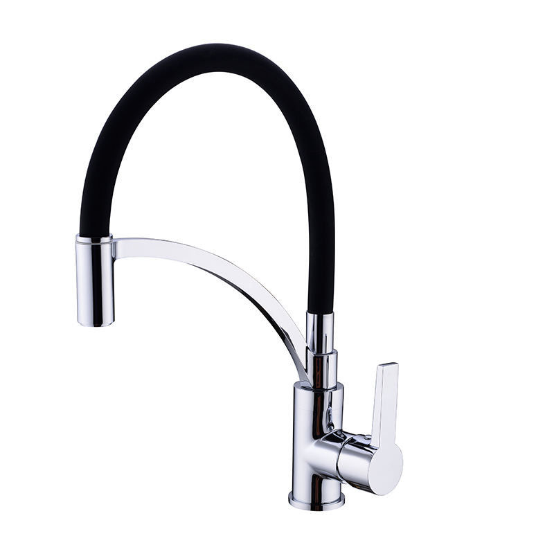 Mangueira colorida flexível quente e fria da torneira da cozinha do punho de alavanca de Chrome