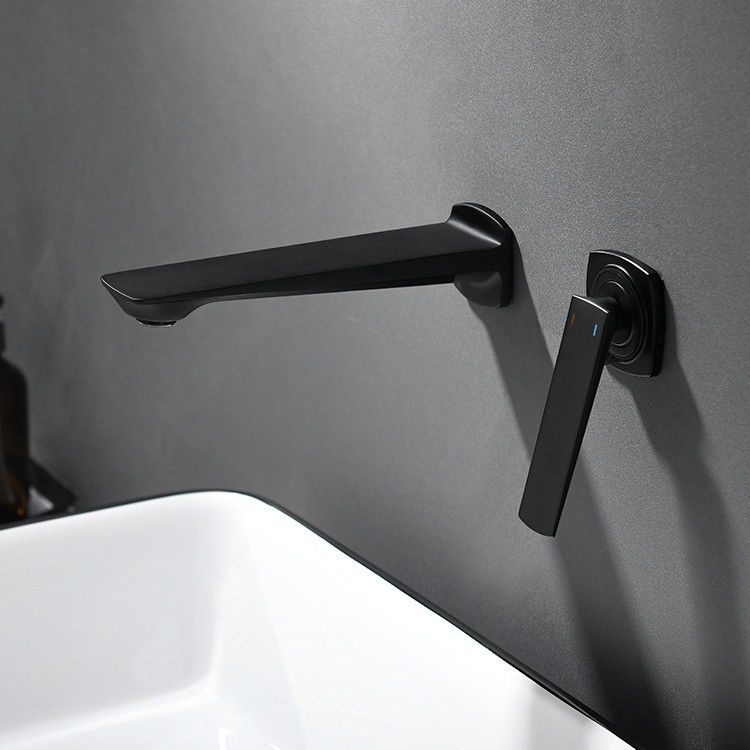 Único misturador fixado na parede moderno de bronze da bacia do punho em Matte Black Chrome Gold Grey
