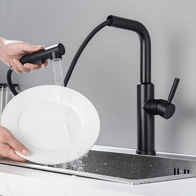 O punho de alavanca puxa para baixo o torneira do dissipador em Matte Black Chrome Sn White Grey Finish