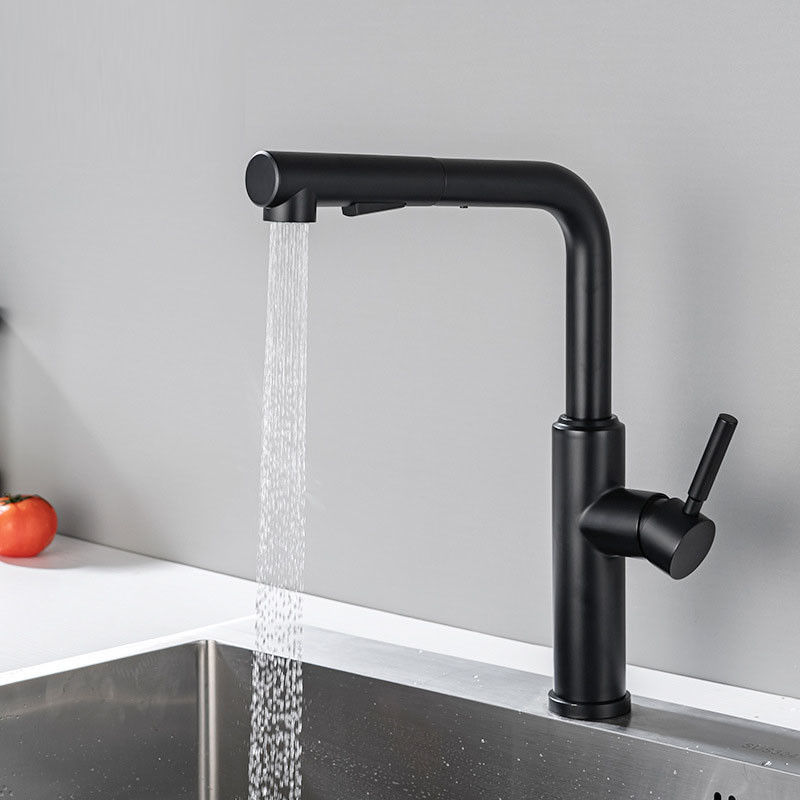 O punho de alavanca puxa para baixo o torneira do dissipador em Matte Black Chrome Sn White Grey Finish