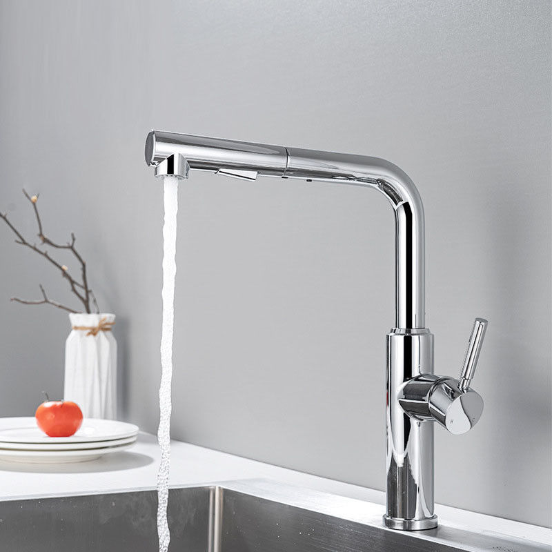 O punho de alavanca puxa para baixo o torneira do dissipador em Matte Black Chrome Sn White Grey Finish