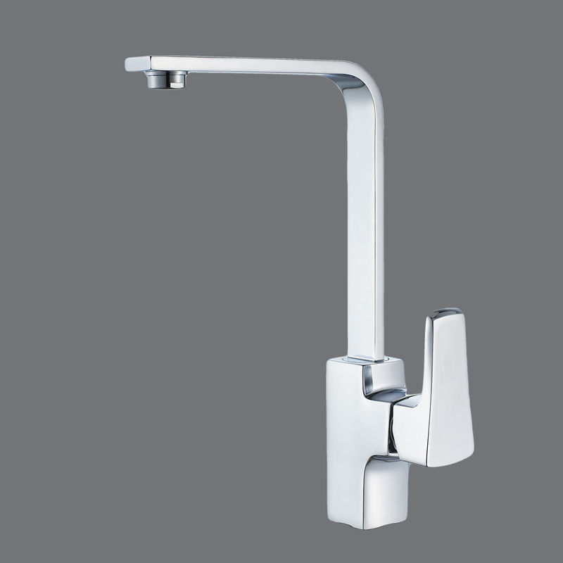2023 Moderno Single Hole Polish pesado de fundição quadrada misturador torneira preto torneira de cozinha de latão